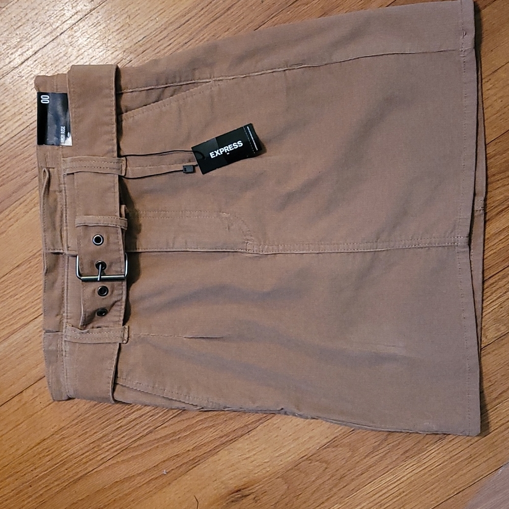 NWT brown suede skirt